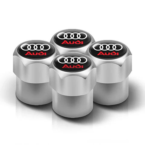 Set X4 Tapas Válvulas Metálicas Aire Ruedas Para Audi