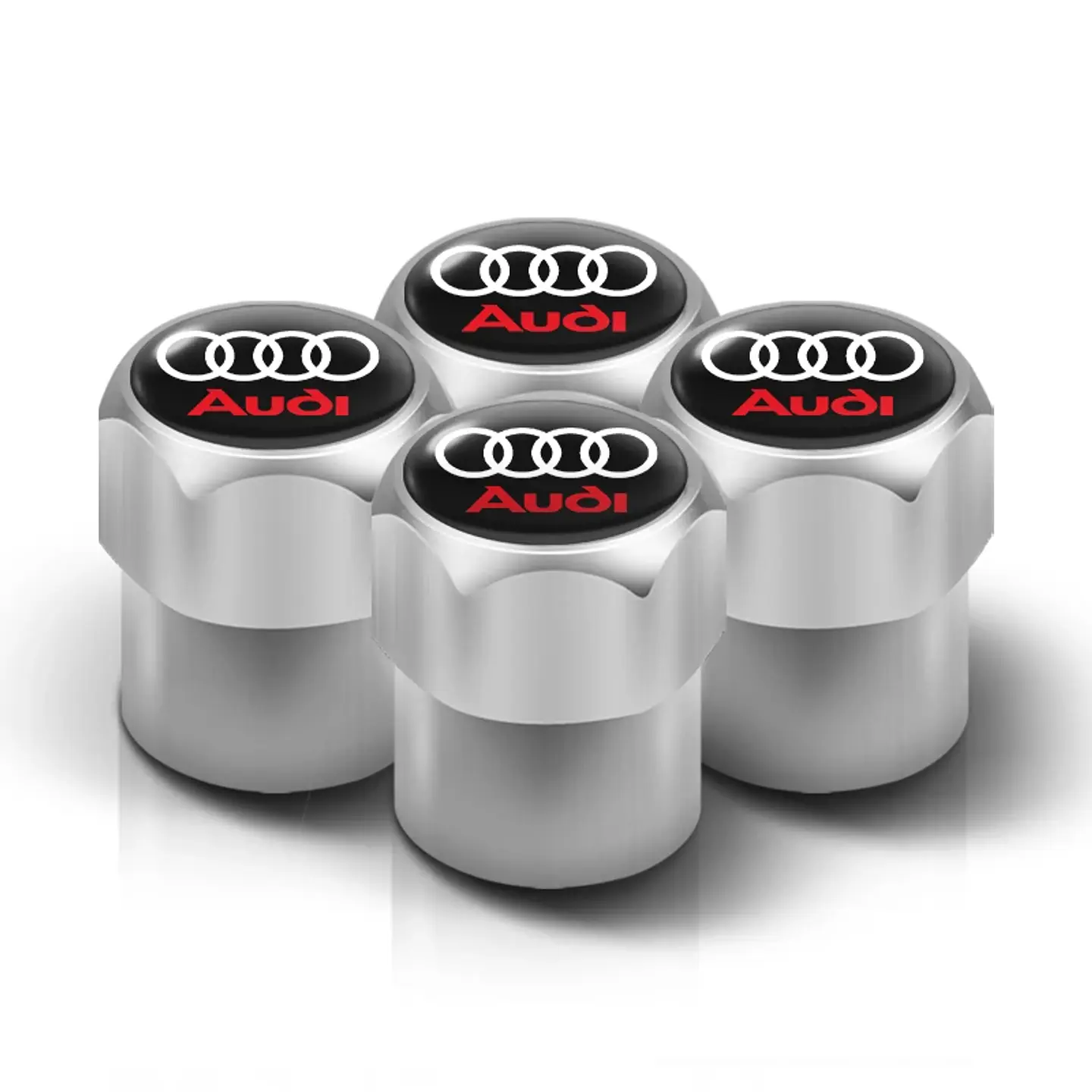 Set X4 Tapas Válvulas Metálicas Aire Ruedas Para Audi 1