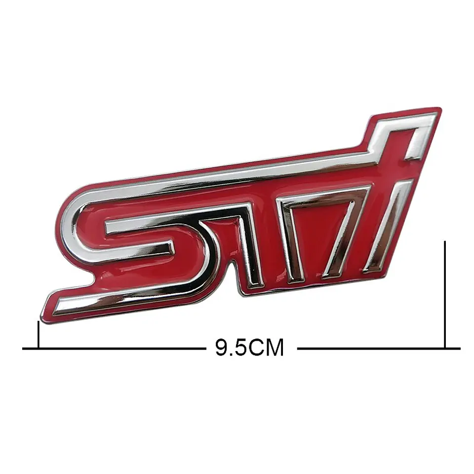 Emblema adhesivo Logo Para Subaru Sti Metálico 9.3x3.5cm 2