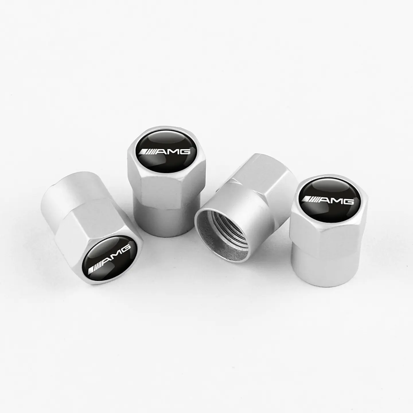 Set X4 Tapas Válvulas Metálicas Aire ruedas Para Amg Mercedes Benz 1