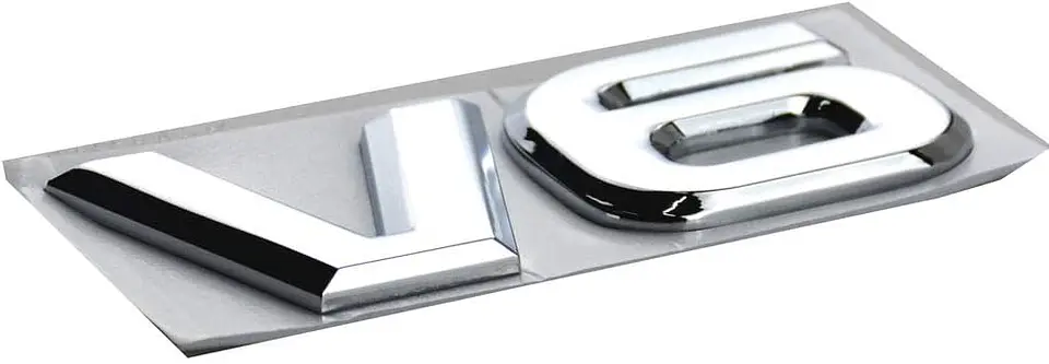 Logo Emblema V6 Multimarca Metálico 8.9x3.2cm  2