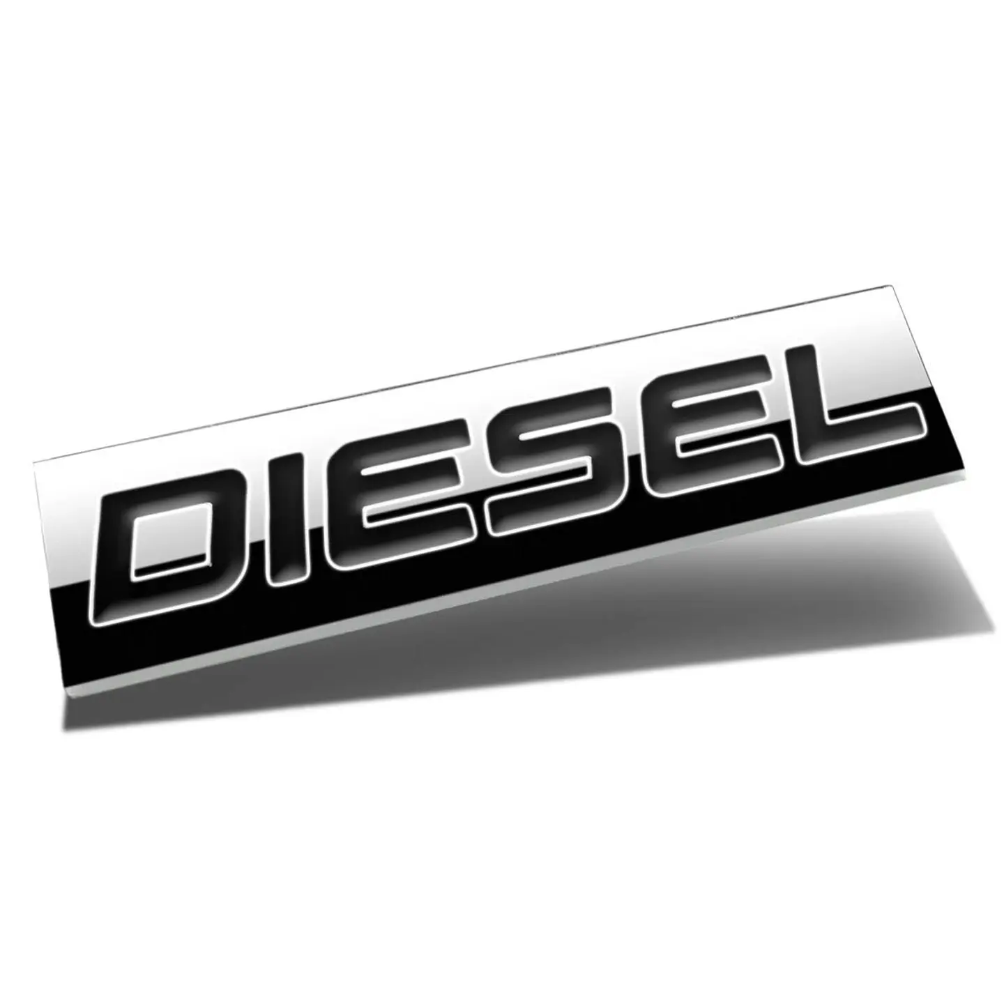 Logo adhesivo Emblema Diesel Multimarca Metálico 7.4x2 Cm Cromado 2