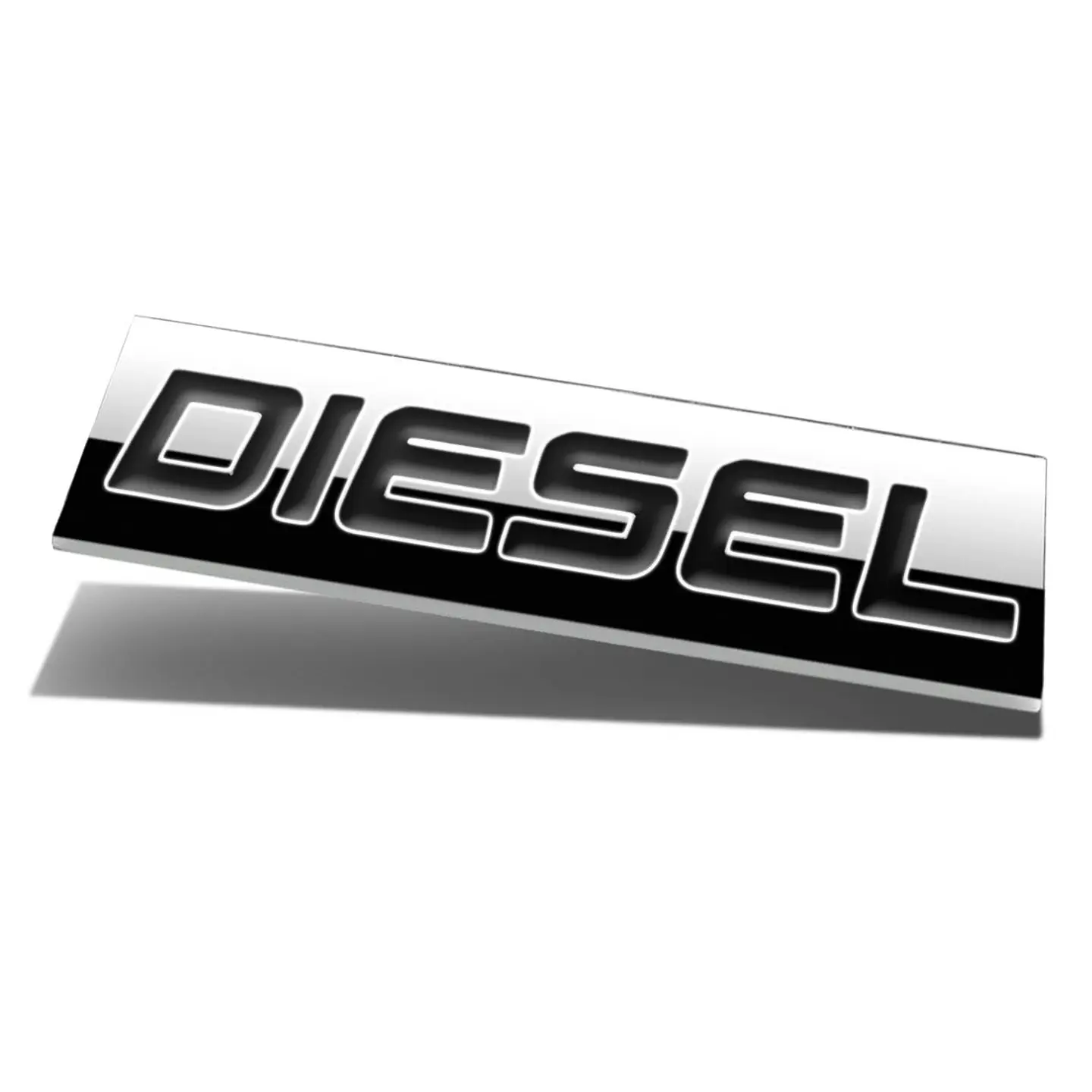 Logo adhesivo Emblema Diesel Multimarca Metálico 7.4x2 Cm Cromado 3