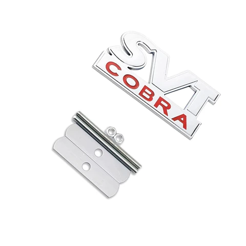 Logo Emblema Frontal parrilla Para Ford Mustang Svt Cobra 10x4.9 Cm 