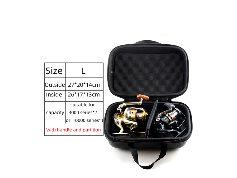 Bolso Impermeable Estuche Transporte Carretes Pesca Talla L 5