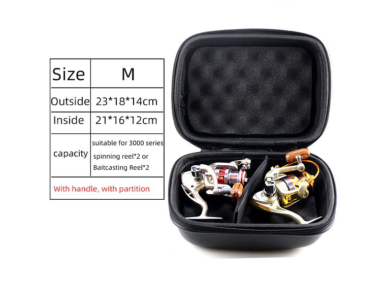 Bolso Impermeable Estuche Transporte Carrete Pesca Talla M 4