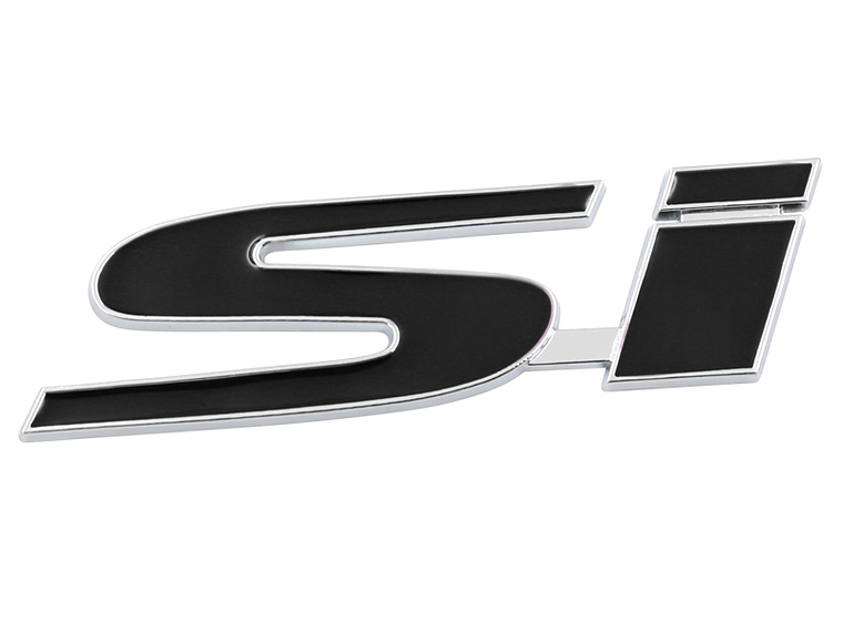 Logo Emblema adhesivo Si Para Honda 9.9x2.7cm Negro 1