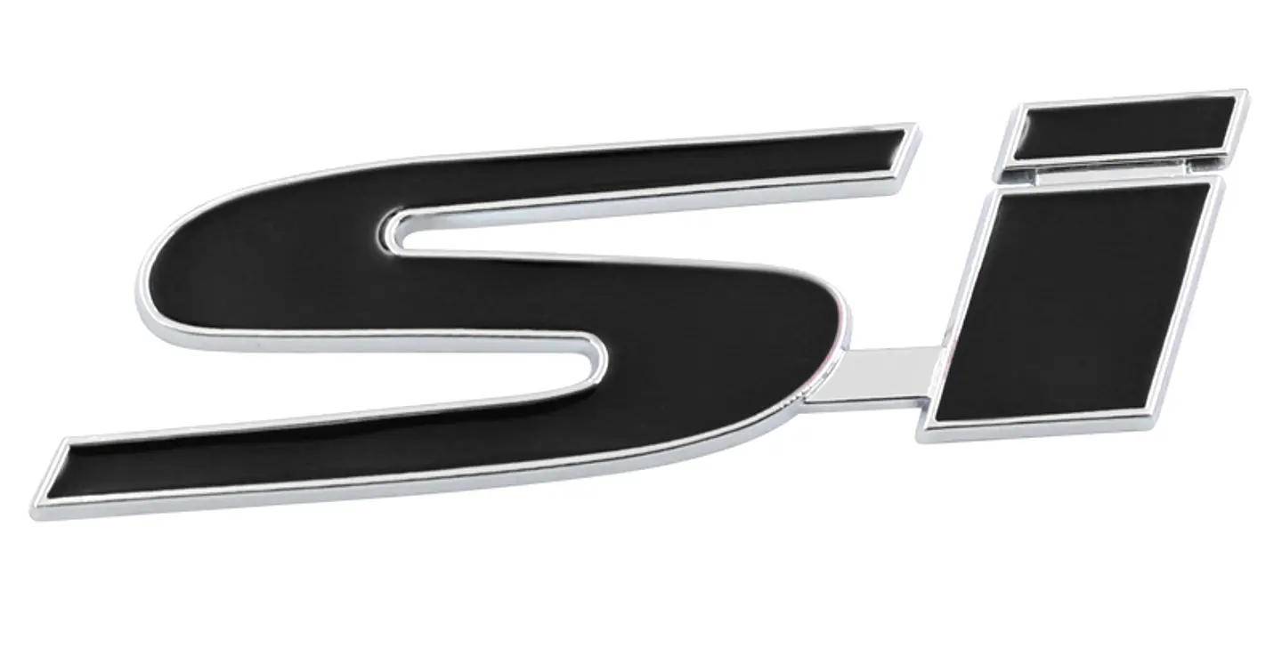 Logo Emblema adhesivo Si Para Honda 9.9x2.7cm Negro 1