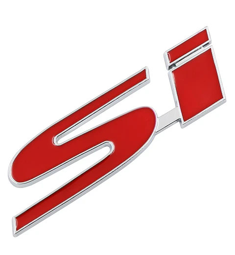 Logo Emblema adhesivo Si Para Honda 9.9x2.7cm Rojo