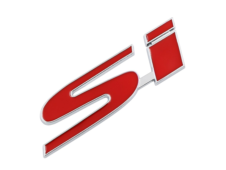 Logo Emblema adhesivo Si Para Honda 9.9x2.7cm Rojo 1