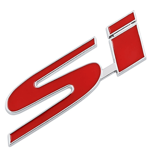 Logo Emblema adhesivo Si Para Honda 9.9x2.7cm Rojo