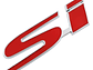 Logo Emblema adhesivo Si Para Honda 9.9x2.7cm Rojo - Miniatura 1