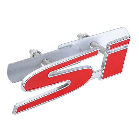 Logo Parrilla Emblema Si Frontal Para Honda 9.9x2.7cm Rojo