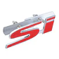 Logo Parrilla Emblema Si Frontal Para Honda 9.9x2.7cm Rojo - Miniatura 1