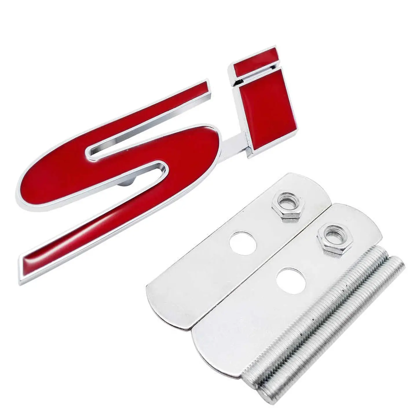 Logo Parrilla Emblema Si Frontal Para Honda 9.9x2.7cm Rojo 2