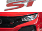 Logo Parrilla Emblema Si Frontal Para Honda 9.9x2.7cm Rojo - Miniatura 3