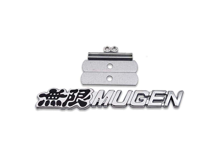 Logo Parrilla Emblema Mugen Frontal Para Honda 14.4x2.2cm Negro 1