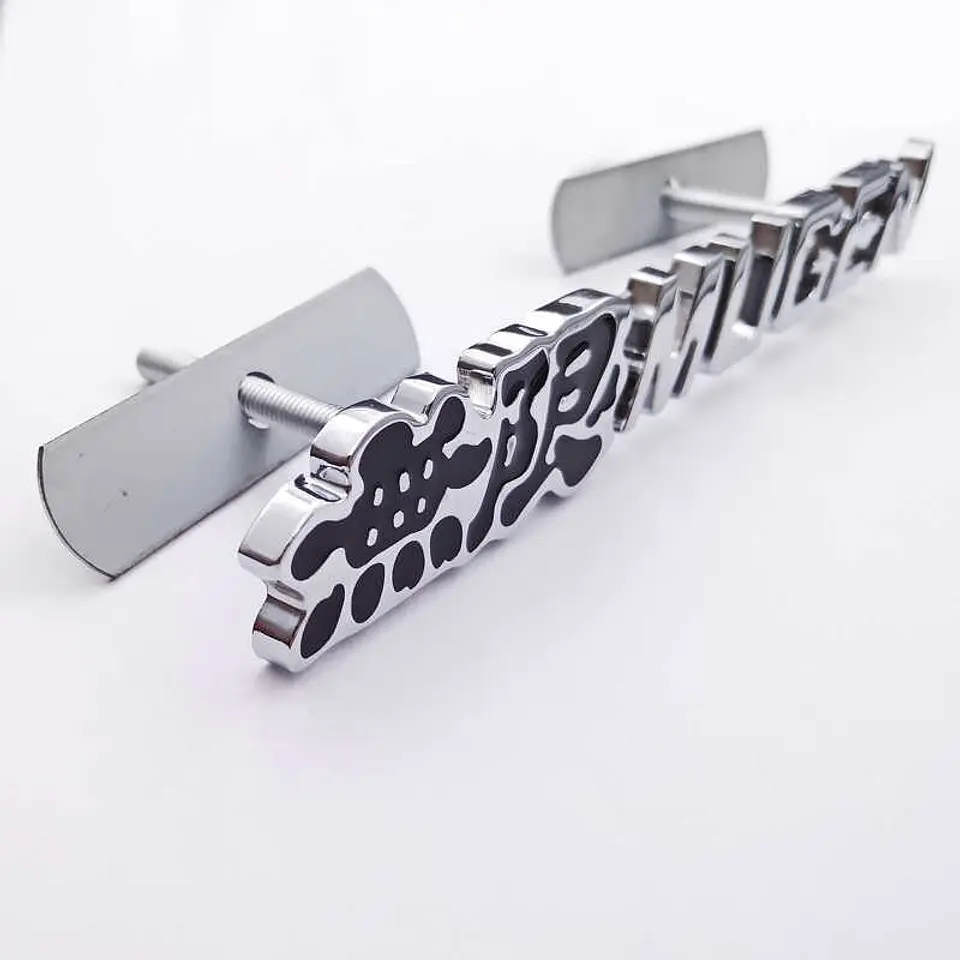 Logo Parrilla Emblema Mugen Frontal Para Honda 14.4x2.2cm Negro 2