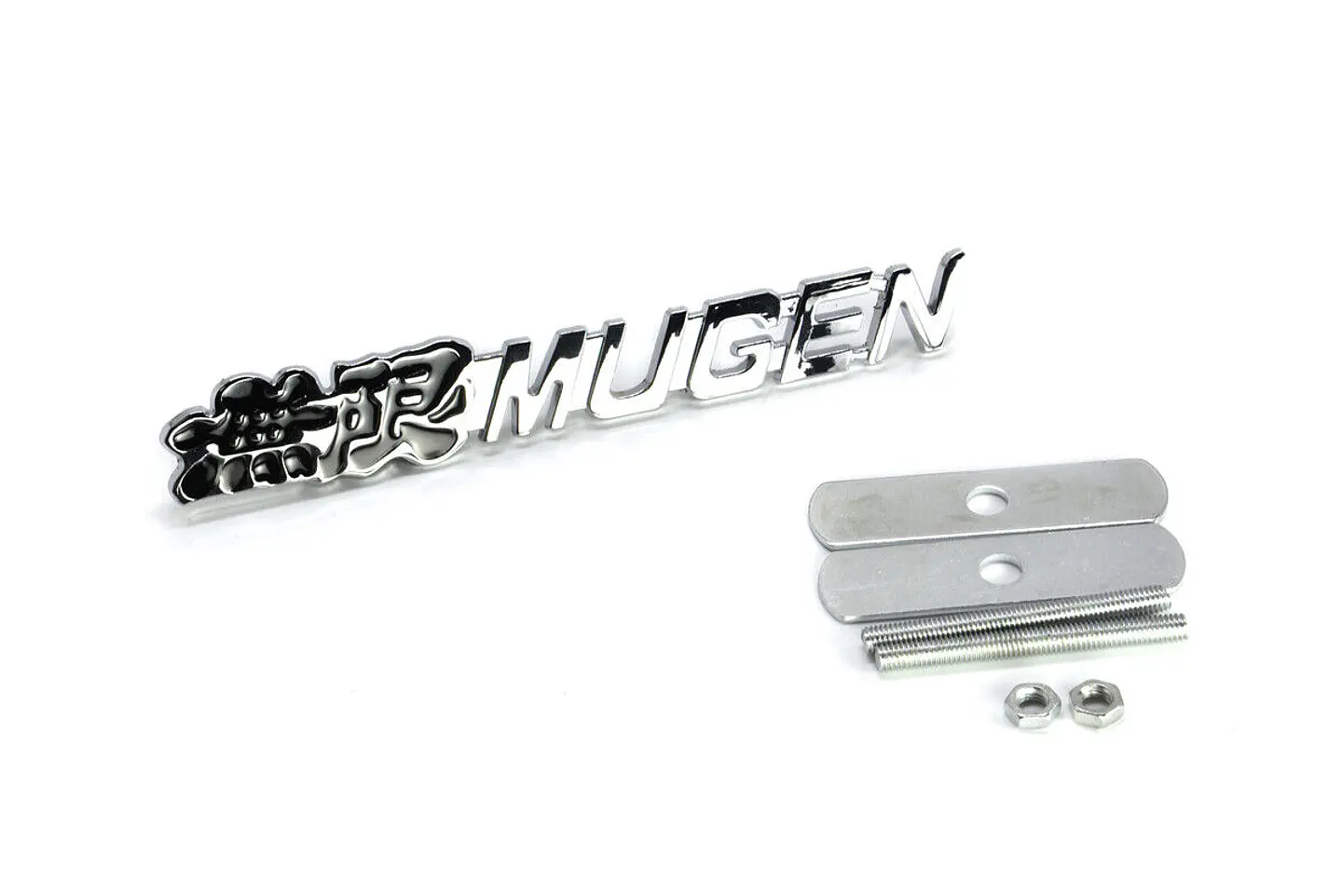 Logo Parrilla Emblema Mugen Frontal Para Honda 14.4x2.2cm Negro 4