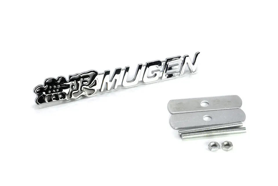Logo Parrilla Emblema Mugen Frontal Para Honda 14.4x2.2cm Negro 4