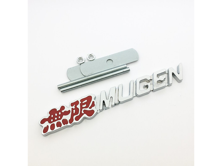Logo Parrilla Emblema Mugen Frontal Para Honda 14.4x2.2cm Rojo 2