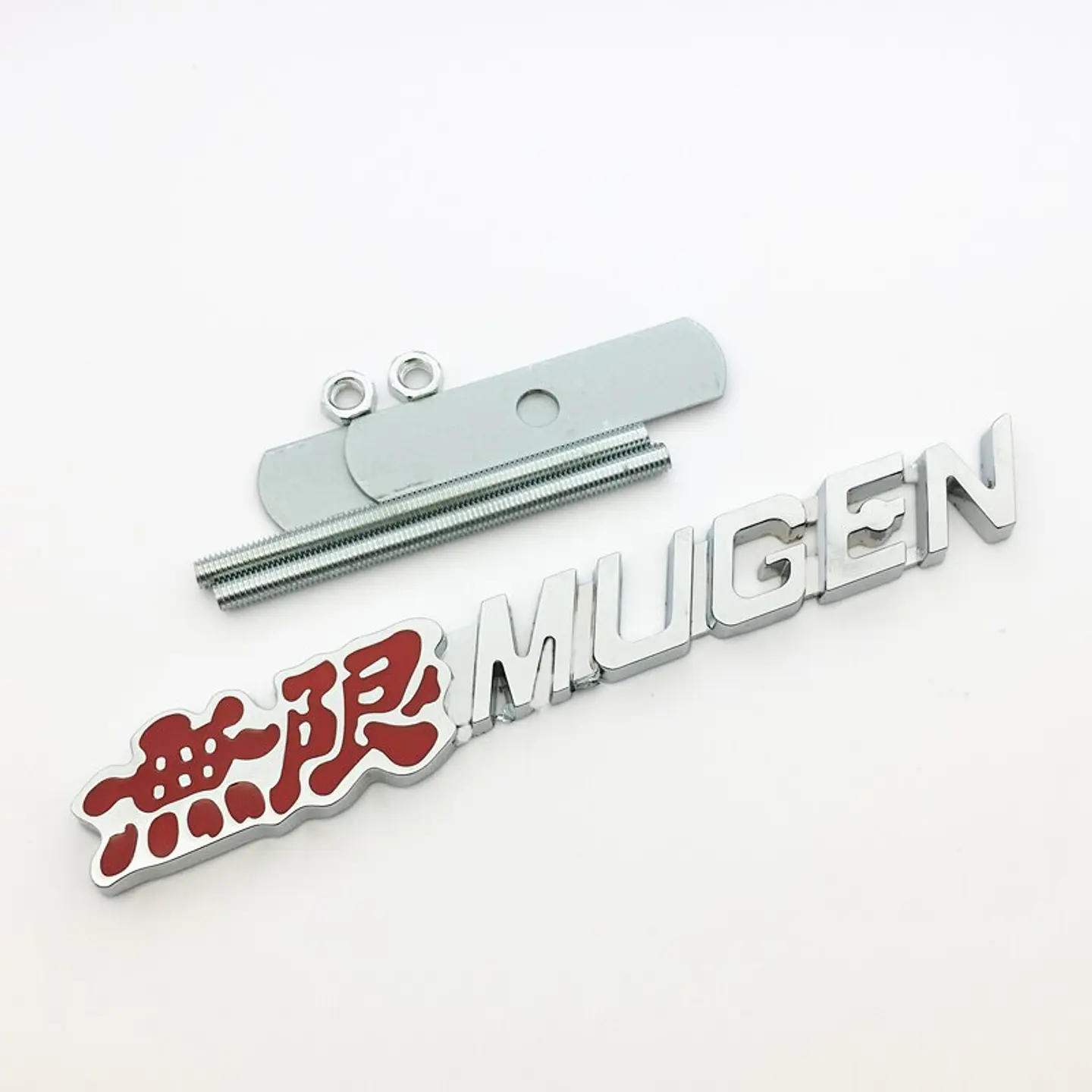 Logo Parrilla Emblema Mugen Frontal Para Honda 14.4x2.2cm Rojo 2