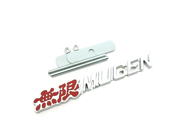 Logo Parrilla Emblema Mugen Frontal Para Honda 14.4x2.2cm Rojo 3
