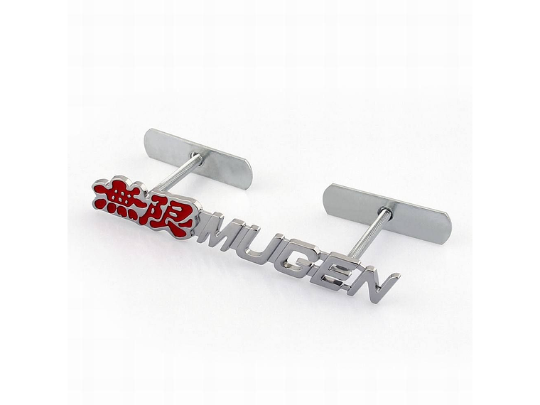 Logo Parrilla Emblema Mugen Frontal Para Honda 14.4x2.2cm Rojo 1