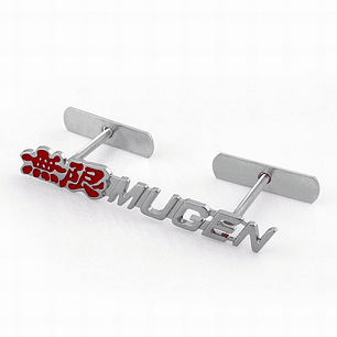 Logo Parrilla Emblema Mugen Frontal Para Honda 14.4x2.2cm Rojo