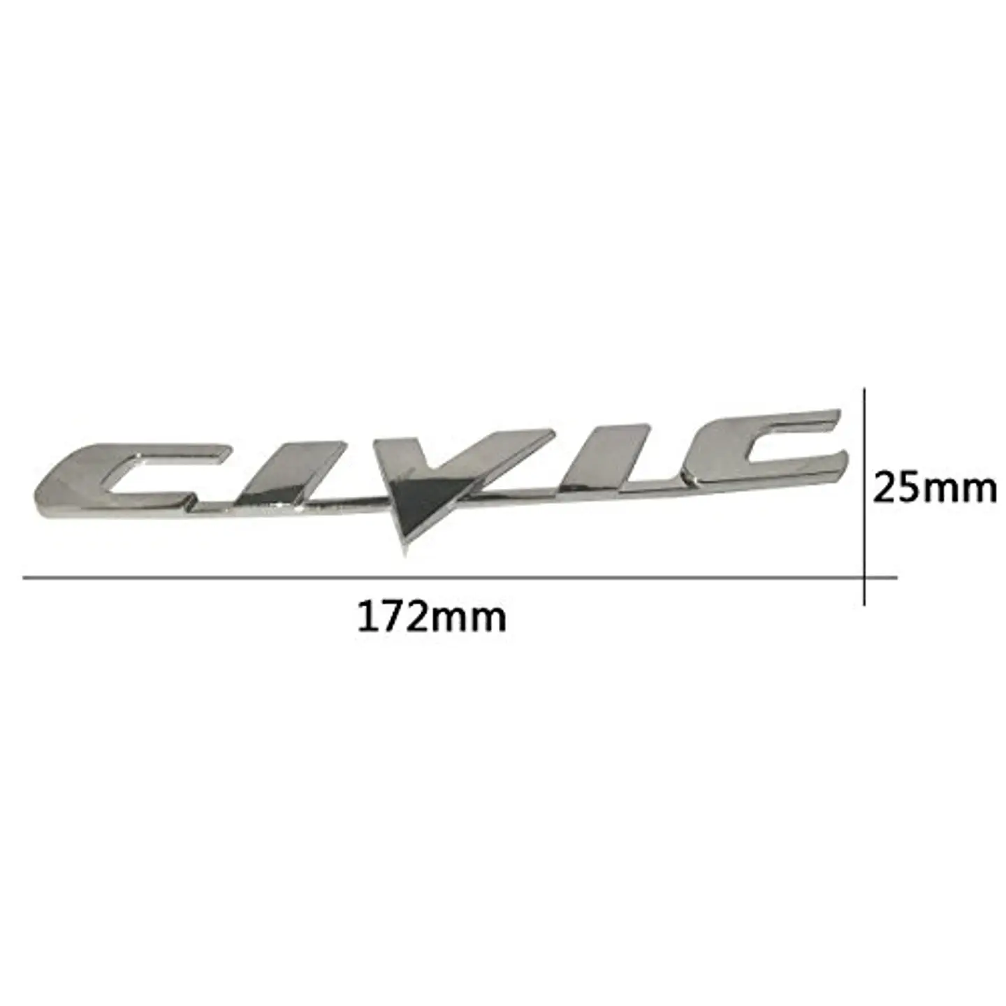 Logo Emblema Para Honda Civic 17.2x2.5cm Metálico 2