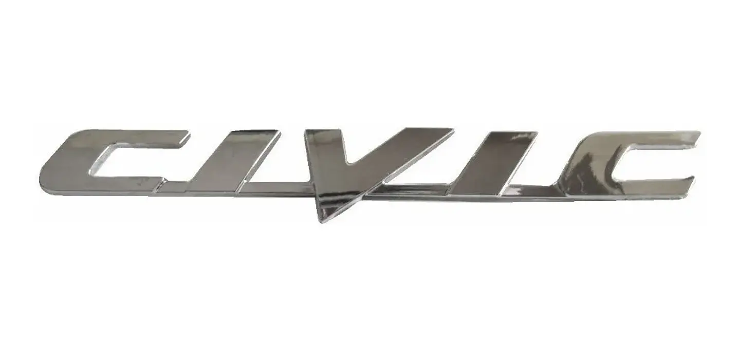 Logo Emblema Para Honda Civic 17.2x2.5cm Metálico 3