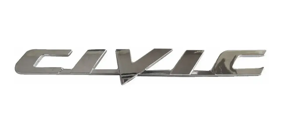 Logo Emblema Para Honda Civic 17.2x2.5cm Metálico 3