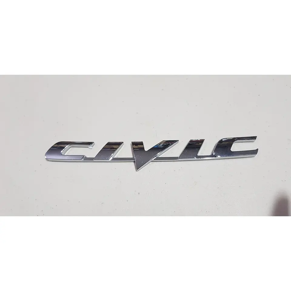 Logo Emblema Para Honda Civic 17.2x2.5cm Metálico 4