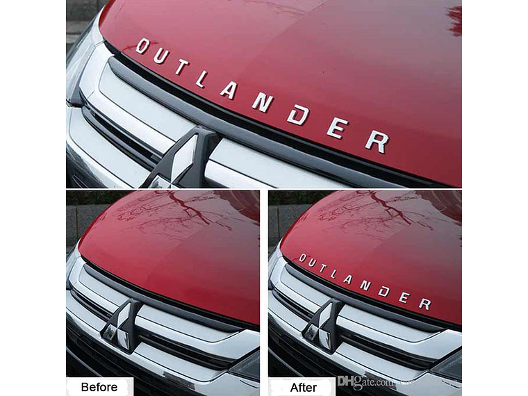 Logo Emblema Para Mitsubishi Outlander Frontal Capot 3