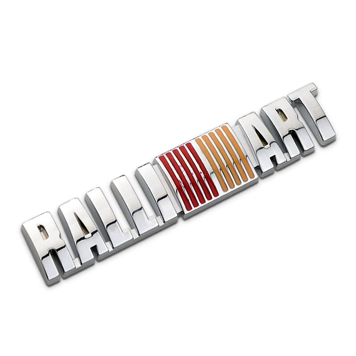 Logo Adhesivo Emblema Para Mitsubishi Ralliart 12.8x2.4cm Cromado 1