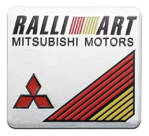 Logo adhesivo Emblema Para Mitsubishi Ralliart 6x5.5cm