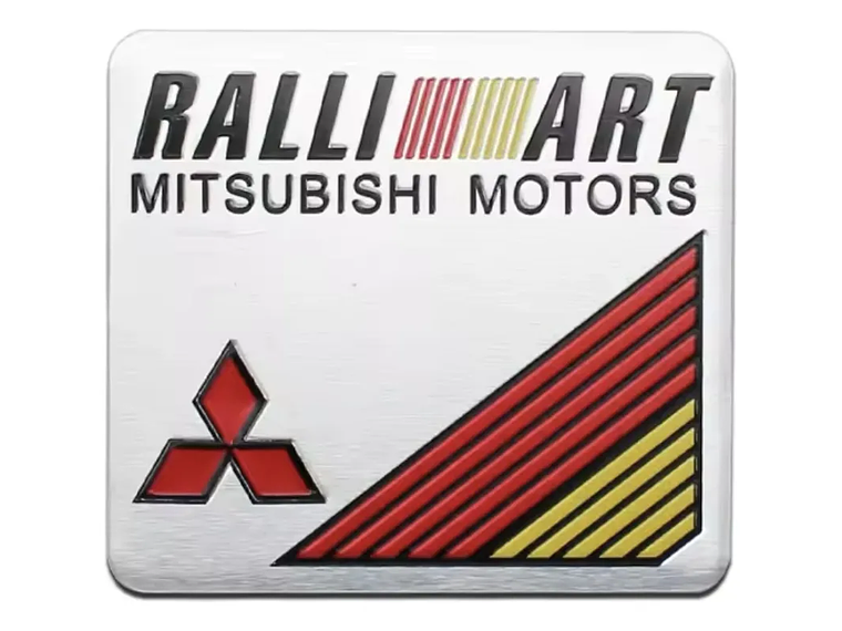 Logo adhesivo Emblema Para Mitsubishi Ralliart 6x5.5cm 1