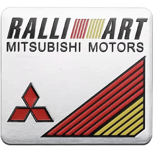 Logo adhesivo Emblema Para Mitsubishi Ralliart 6x5.5cm