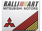 Logo adhesivo Emblema Para Mitsubishi Ralliart 6x5.5cm - Miniatura 1