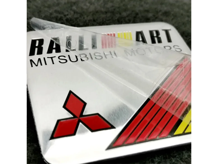 Logo adhesivo Emblema Para Mitsubishi Ralliart 6x5.5cm 3