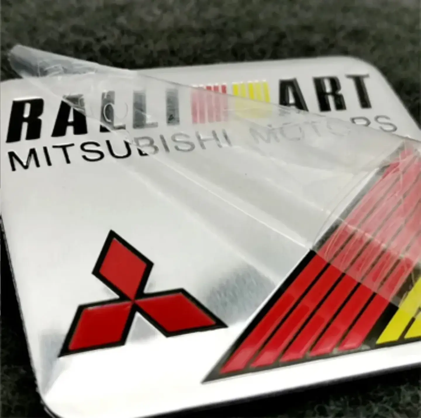 Logo adhesivo Emblema Para Mitsubishi Ralliart 6x5.5cm 3