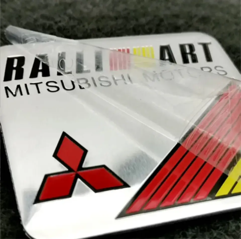 Logo adhesivo Emblema Para Mitsubishi Ralliart 6x5.5cm 3