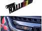 Logo Emblema Frontal Para Mitsubishi Ralliart 12.8x2.4cm Negro - Miniatura 1