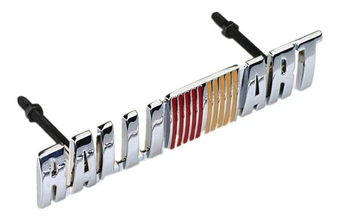 Logo Emblema Frontal Para Mitsubishi Ralliart 12.8x2.4cm Cromado