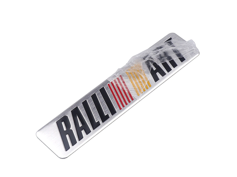Logo Adhesivo Emblema Para Mitsubishi Ralliart 12x2.6cm Cromado 1