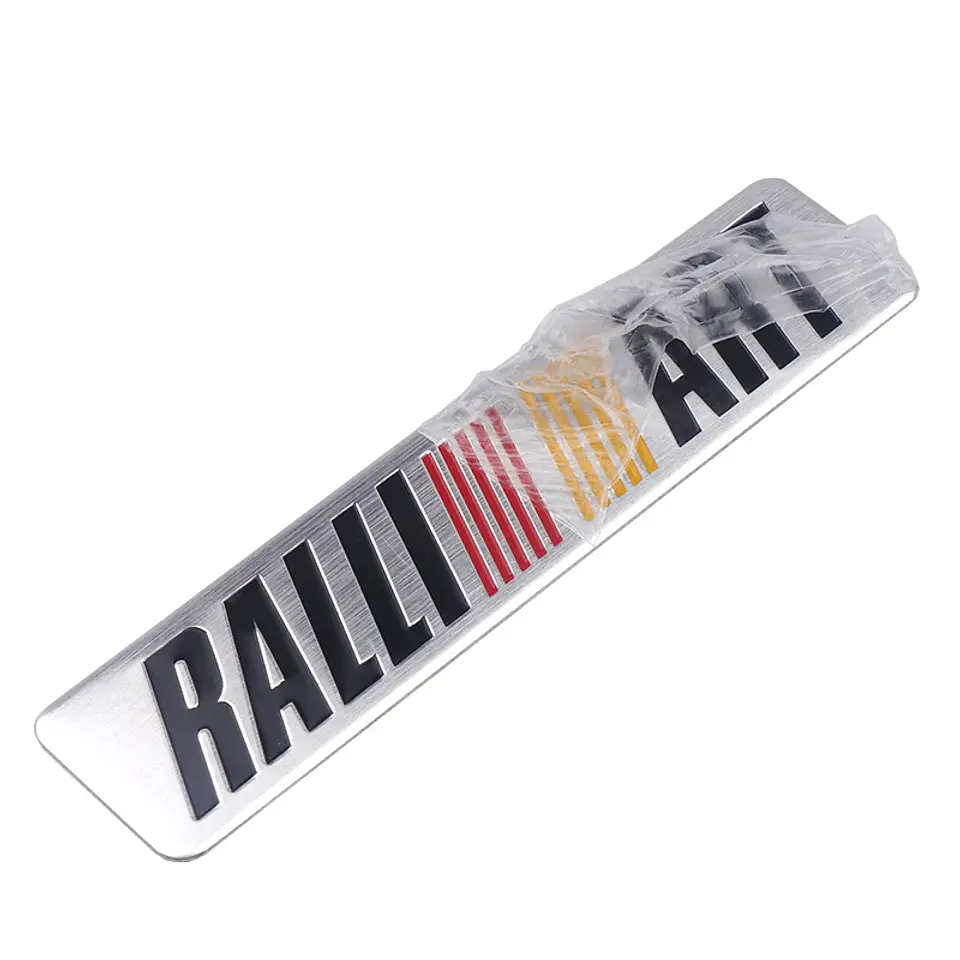 Logo Adhesivo Emblema Para Mitsubishi Ralliart 12x2.6cm Cromado 1