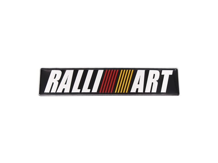 Logo Adhesivo Emblema Para Mitsubishi Ralliart 12x2.6cm Negro 1