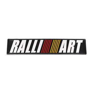 Logo Adhesivo Emblema Para Mitsubishi Ralliart 12x2.6cm Negro