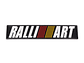 Logo Adhesivo Emblema Para Mitsubishi Ralliart 12x2.6cm Negro - Miniatura 1