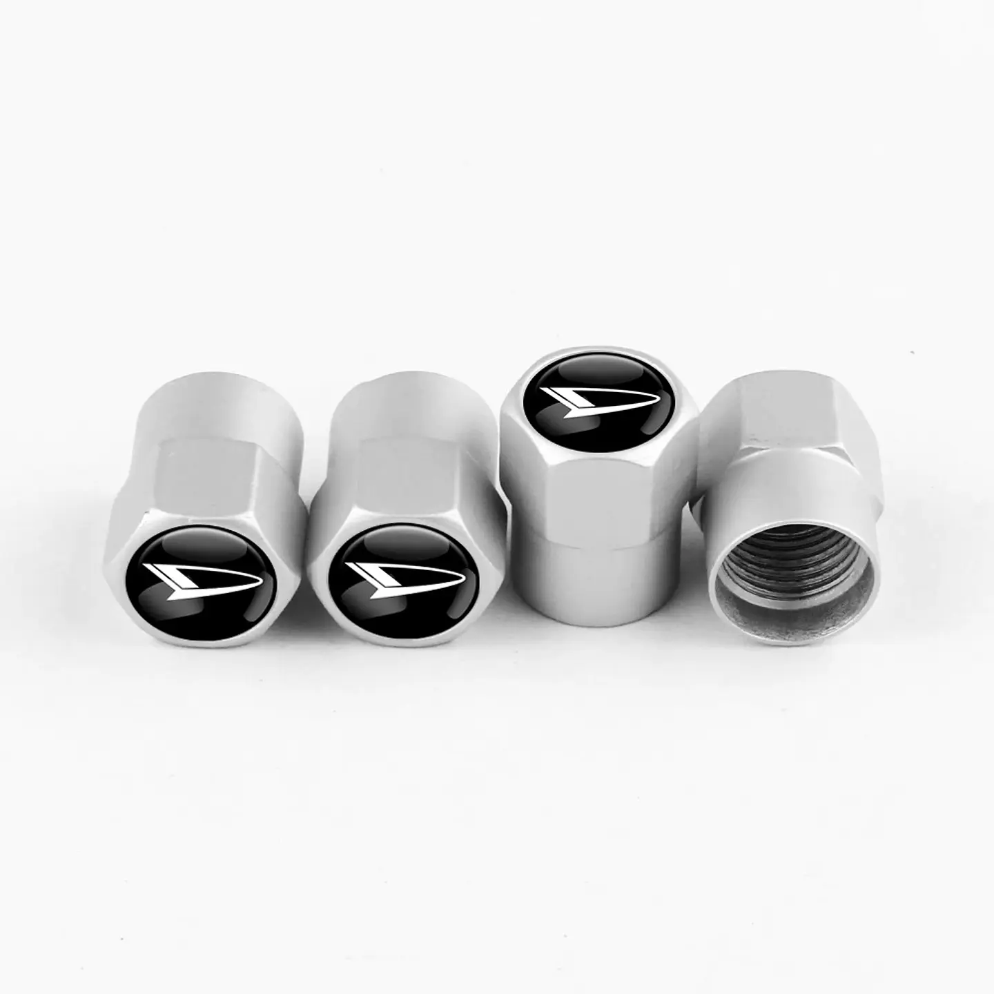 Set X4 Tapas Válvulas Metálicas Aire Ruedas Para Daihatsu 1